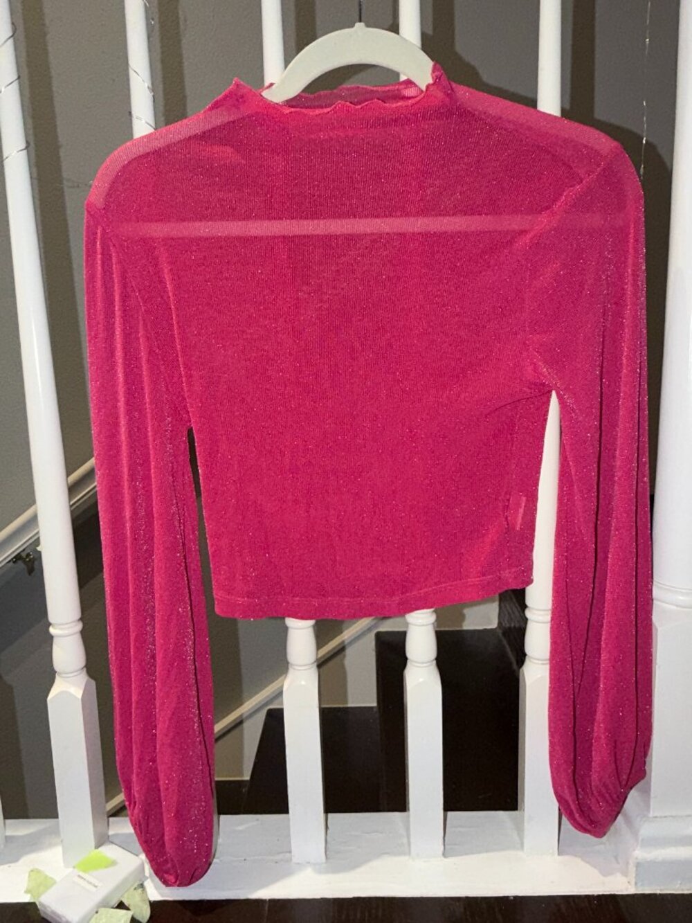 Sparkly Pink Going-Out Top - (fits like XS/S)